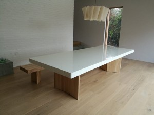 white table   